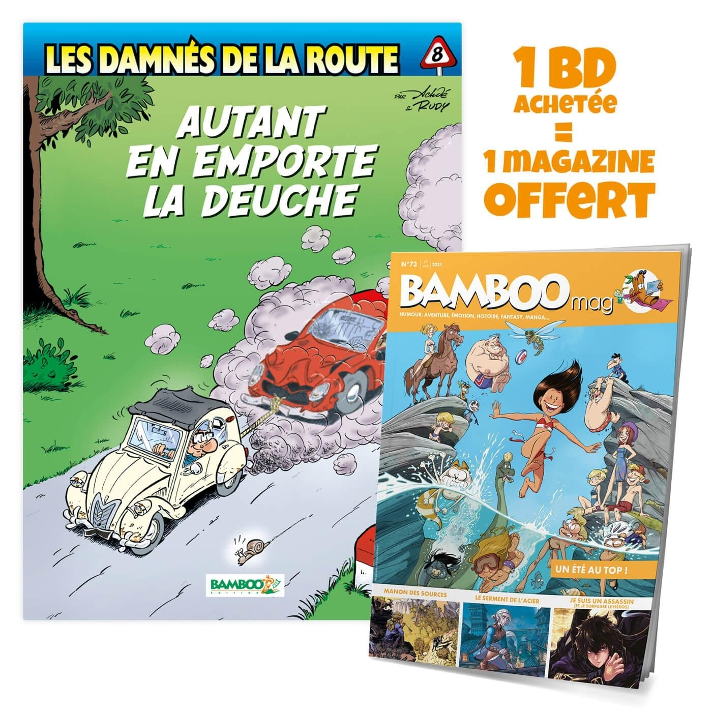 Les Damnes De La Route - Tome 08 + Bamboo Mag Offert - Autant En Emporte La Deuche