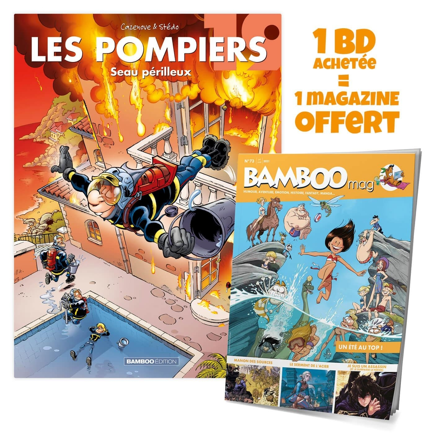 Les Pompiers - Tome 19 + Bamboo Mag Offert - Seau Perilleux